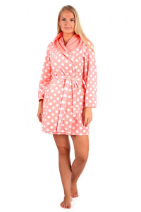 Халат женский В-32 "Милка" велюр (последний размер) розовый 50