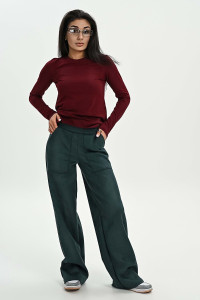 Брюки женские №058621 эко-замша (р-ры: 42-52) изумрудный