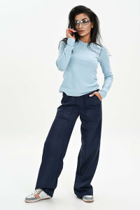 Брюки женские №058621 эко-замша (р-ры: 42-52) синий