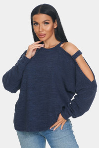 Джемпер женский "Пэрис" ангора-софт (р-ры: 46-64) синий