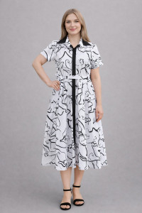 Платье женское №39065 кулирка (р-ры: 46-60) белый