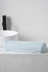 Полотенце вафельное "Ночь нежна" небесный