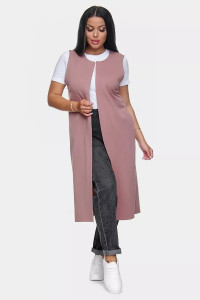 Жилет женский "Стиль" футер 2-х нитка (р-ры: 50-64) какао