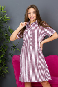 Платье женское ПЛ-01 кулирка (р-ры: 44-54) брусничный