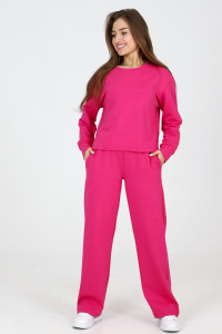 Брюки женские Б-01 футер с лайкрой 2-х нитка (р-ры: 42-62) розовый
