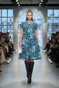 Платье женское №1055 кулирка (р-ры: 46-66) синий