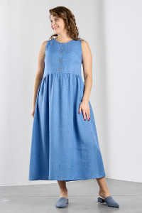 Платье женское "Каприз-1" плательная ткань (р-ры: 48-58) синий