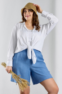 Шорты женские "Каприз-4" плательная ткань (р-ры: 48-58) синий