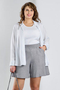 Шорты женские "Каприз-4" плательная ткань (р-ры: 48-58) серый
