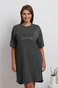 Туника женская "Всплеск-2" кулирка меланж (р-ры: 48-58) графитовый