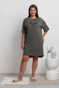 Туника женская "Всплеск-2" кулирка меланж (р-ры: 48-58) коричневый