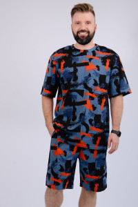 Костюм двойка мужской "Харди 14" кулирка (р-ры: 48-58) индиго