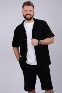 Костюм двойка мужской "Мэтью" муслин (р-ры: 48-58) черный