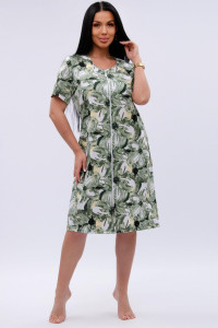 Халат женский "Рената" кулирка (р-ры: 50-60) лилии