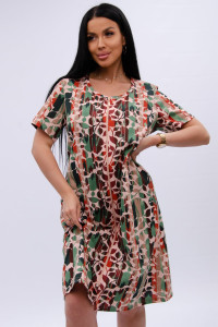 Халат женский "Рената" кулирка (р-ры: 50-60) полоса