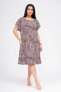 Туника женская "Грета" кулирка (р-ры: 50-60) шоколад