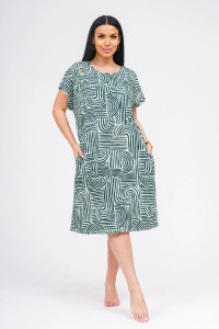 Туника женская "Грета" кулирка (р-ры: 50-60) зеленый