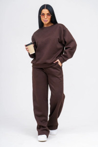 Костюм двойка женский "Марго" 3D ткань (р-ры: 44-54) шоколад