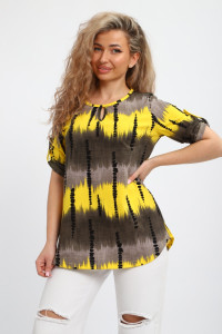 Туника женская "Вероника" М386 кулирка (р-ры: 46-60) желтый