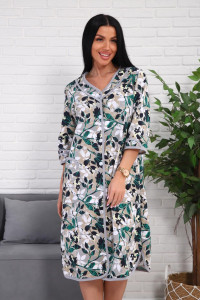 Халат женский 01076 кулирка (р-ры: 50-60) зеленый