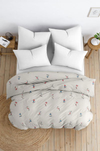 Пододеяльник классический перкаль "Лыжники"