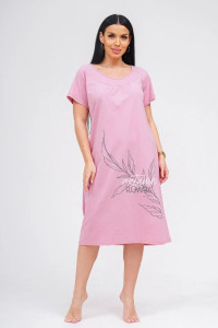 Сорочка женская "Дарина" кулирка (р-ры: 48-62) сухая роза