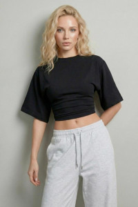 Футболка женская "Бриз Ч" фуллайкра (р-ры: 38-50) черный