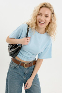 Футболка женская "Бриз Г" фуллайкра (р-ры: 38-50) светло-голубой