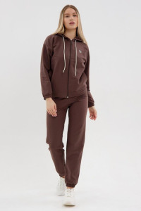 Костюм двойка женский "Бетти К" футер 2-х нитка (р-ры: 44-58) коричневый