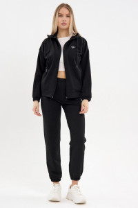 Костюм двойка женский "Бетти Ч" футер 2-х нитка (р-ры: 44-58) черный