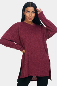 Джемпер женский "Ева" ангора-софт (р-ры: 46-72) бордовый