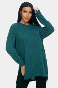 Джемпер женский "Ева" ангора-софт (р-ры: 46-72) зеленый