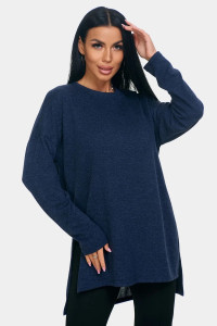 Джемпер женский "Ева" ангора-софт (р-ры: 46-72) синий