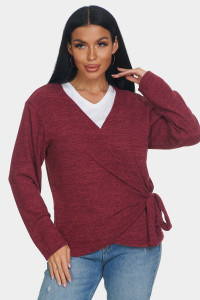 Джемпер женский "Эмма" ангора-софт (р-ры: 46-64) бордовый