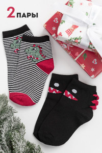 Носки детские "Гоша" - упаковка 2 пары чёрный
