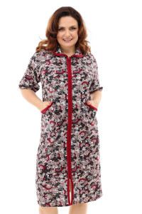 Халат женский №53519 кулирка (последний размер) огурцы 64