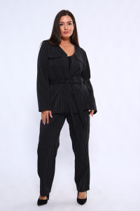 Костюм двойка женский №31853 костюмная ткань (последний размер) черный 56,58,60