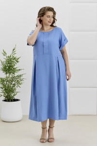 Платье женское "Скарлет" плательная ткань (р-ры: 48-58) голубой