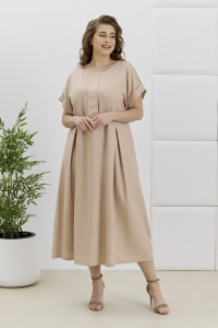 Платье женское "Скарлет" плательная ткань (р-ры: 48-58) бежевый