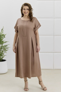 Платье женское "Скарлет" плательная ткань (р-ры: 48-58) коричневый
