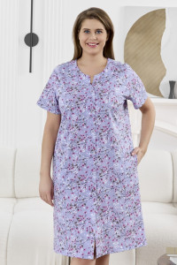 Халат женский "Забвение-2" кулирка (р-ры: 48-58) сиреневый