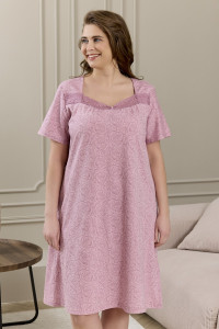 Сорочка женская "Мадера-3" кулирка (р-ры: 50-64) сухая роза