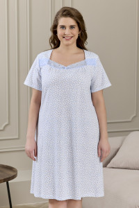 Сорочка женская "Мадера-3" кулирка (р-ры: 50-64) молочный