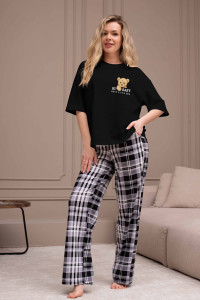 Костюм двойка женский "Мишель-4" кулирка (р-ры: 44-54) черный