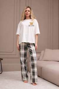 Костюм двойка женский "Мишель-4" кулирка (р-ры: 44-54) зеленый