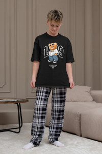 Костюм двойка детский "Мишель-3" кулирка (р-ры: 140-170) черный