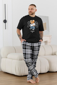 Костюм двойка мужской "Мишель-6" кулирка (р-ры: 48-58) черный