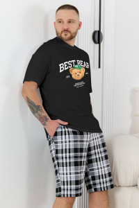 Костюм двойка мужской "Мишель-7" кулирка (р-ры: 48-58) черный