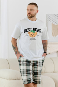 Костюм двойка мужской "Мишель-7" кулирка (р-ры: 48-58) зеленый