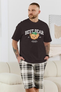 Костюм двойка мужской "Мишель-7" кулирка (р-ры: 48-58) коричневый